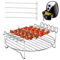 stainless steel rack tray and steaming racks set for air fryer oven and bbq grill