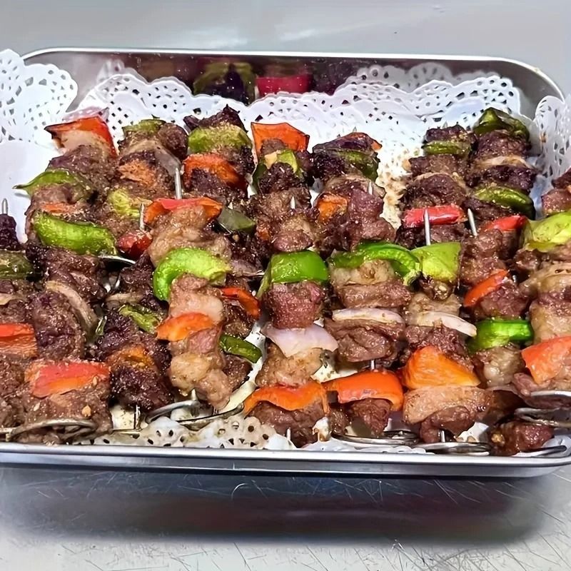 Stainless Steel Skewer Set For Air Fryer Oven And Grill Cooking 3