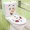 Christmas Snowman Toilet Lid Decal Waterproof Self Adhesive Bathroom Sticker 3