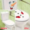 Christmas Snowman Toilet Lid Decal Waterproof Self Adhesive Bathroom Sticker 4