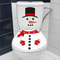 Christmas Snowman Toilet Lid Decal Waterproof Self Adhesive Bathroom Sticker 5