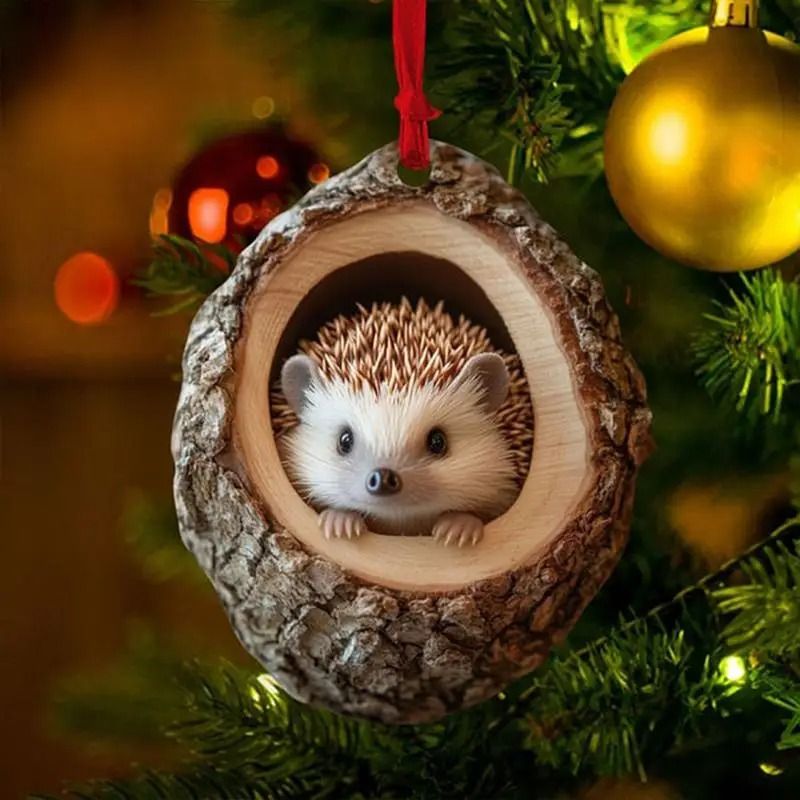 Animal Acrylic Christmas Ornament Cute Wildlife Tree Decoration 3