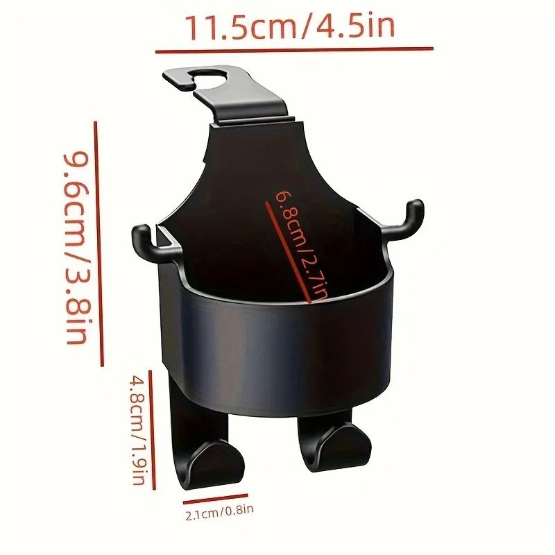 Multifunctional Car Seat Back Storage Rack With Hooks Cup Holder And Storage Box 1