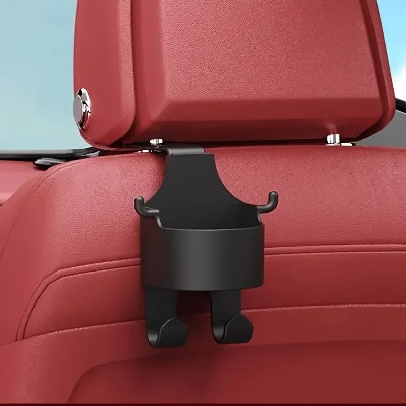 Multifunctional Car Seat Back Storage Rack With Hooks Cup Holder And Storage Box 2