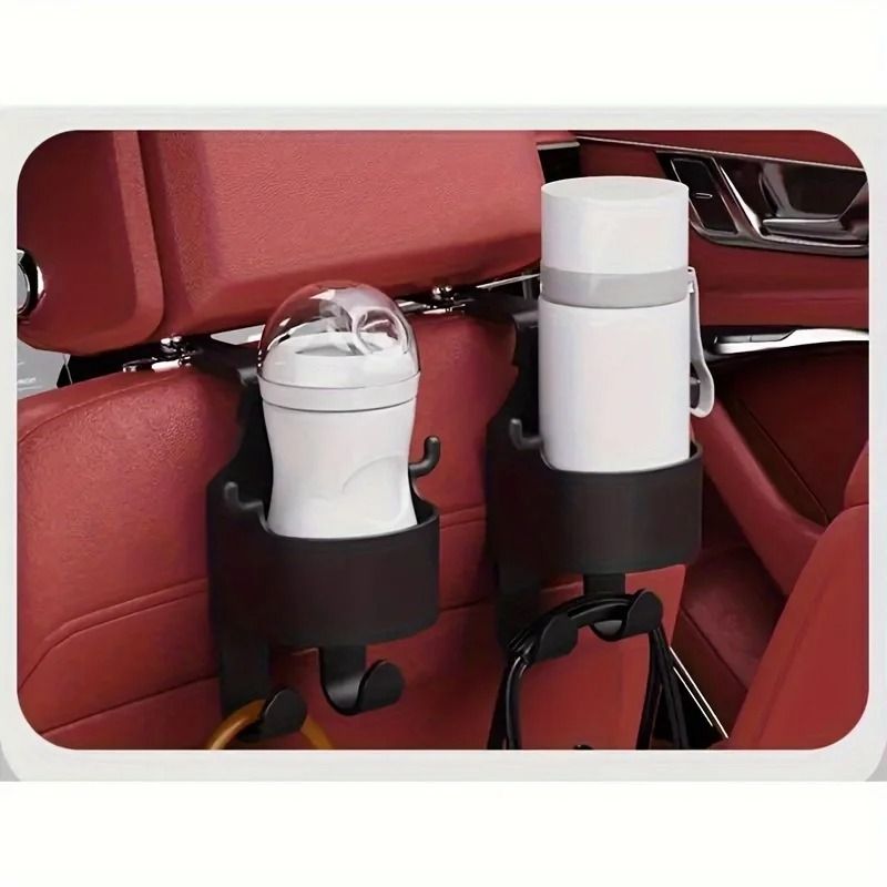 Multifunctional Car Seat Back Storage Rack With Hooks Cup Holder And Storage Box 5