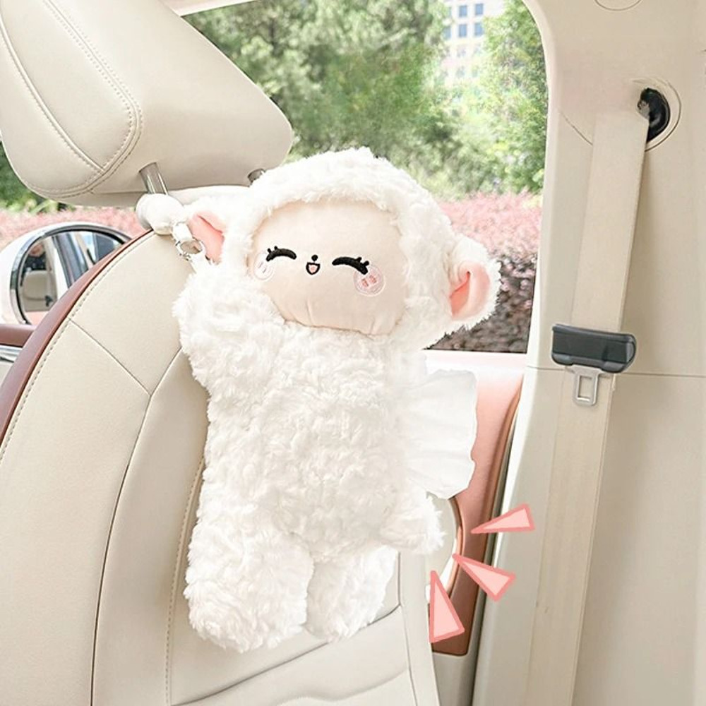 Universal Car Tissue Holder Plush Doll Hanging Paper Case 1
