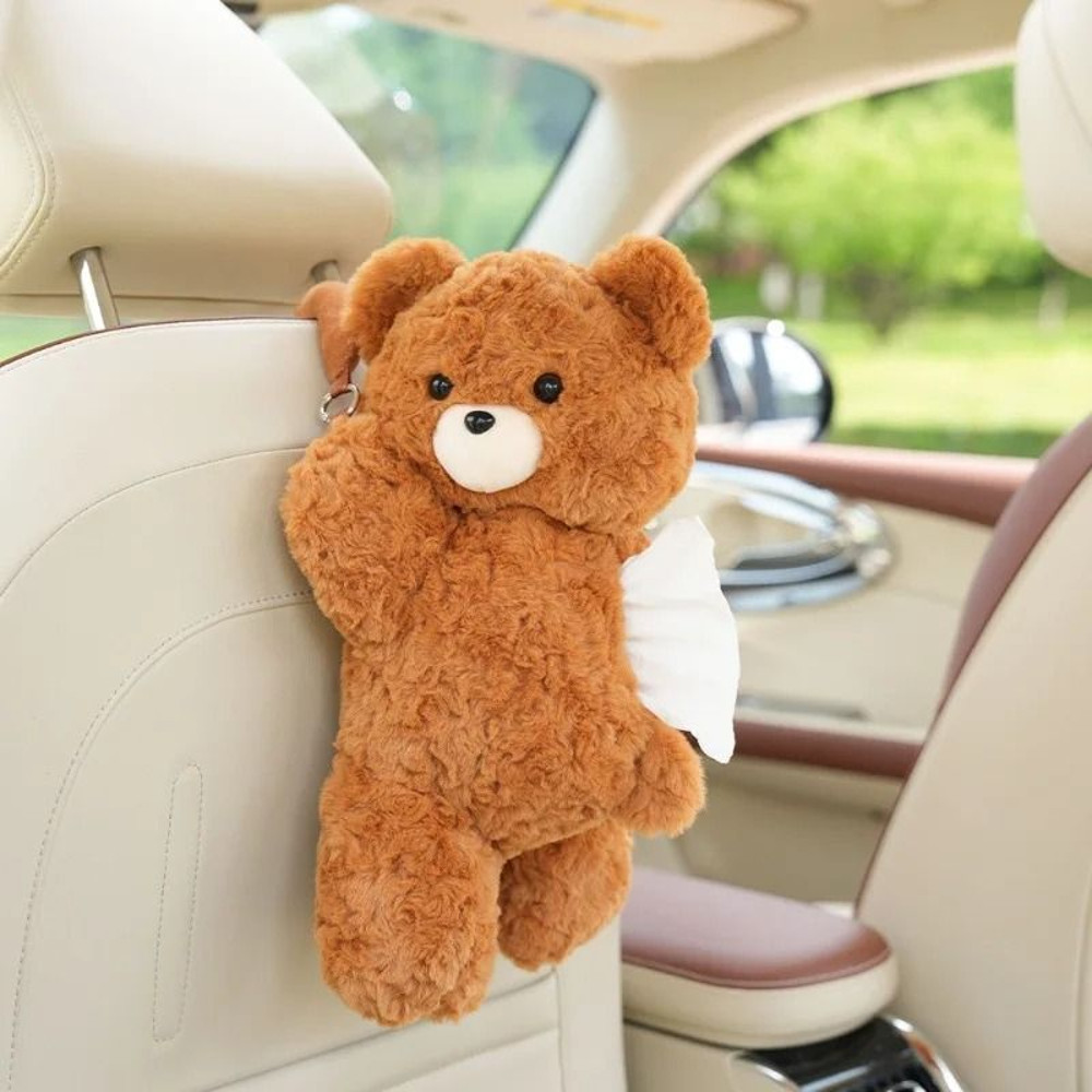 Universal Car Tissue Holder Plush Doll Hanging Paper Case 6