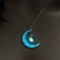Luxury Designer Star Saturn Pendant Necklace For Women Stainless Steel Chain 17