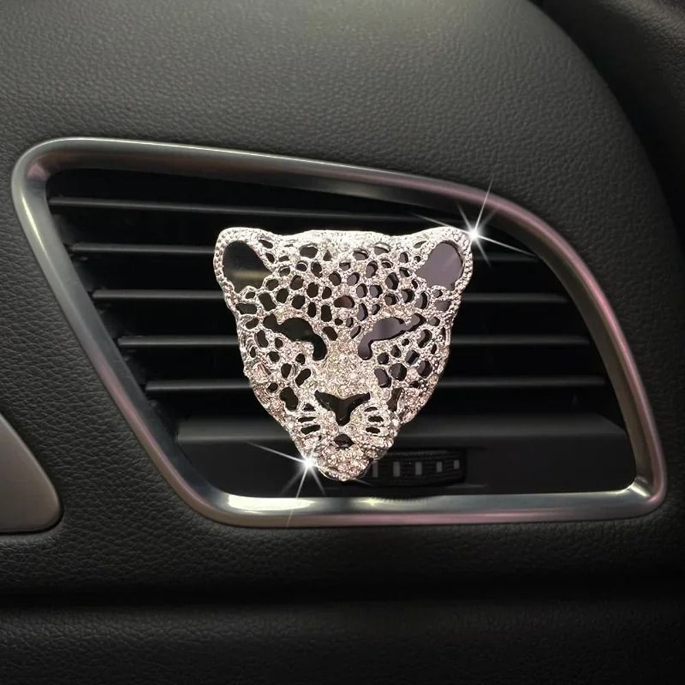 Diamond Leopard Vent Clip Car Aromatic Diffuser And Air Purifier 0