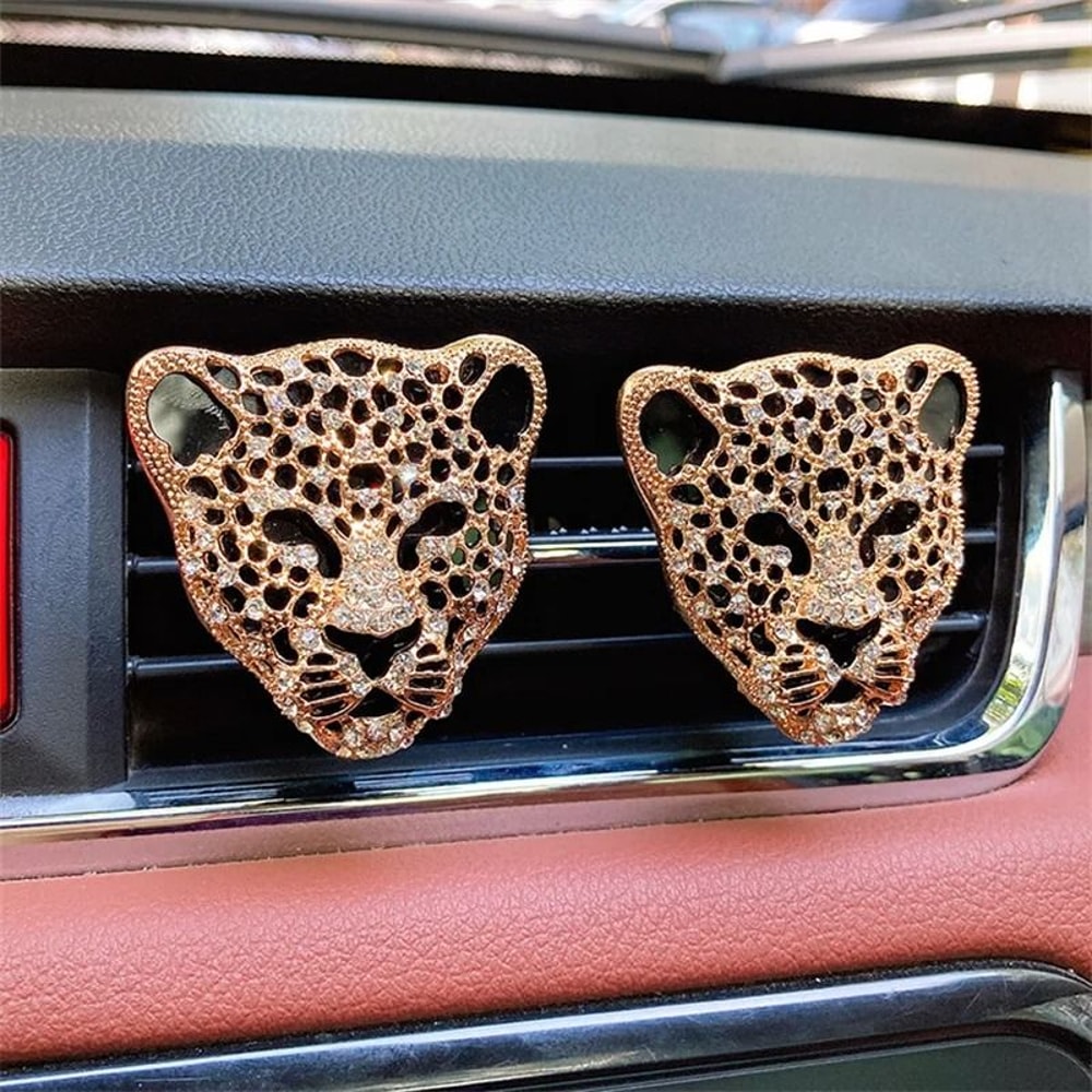 Diamond Leopard Vent Clip Car Aromatic Diffuser And Air Purifier 5