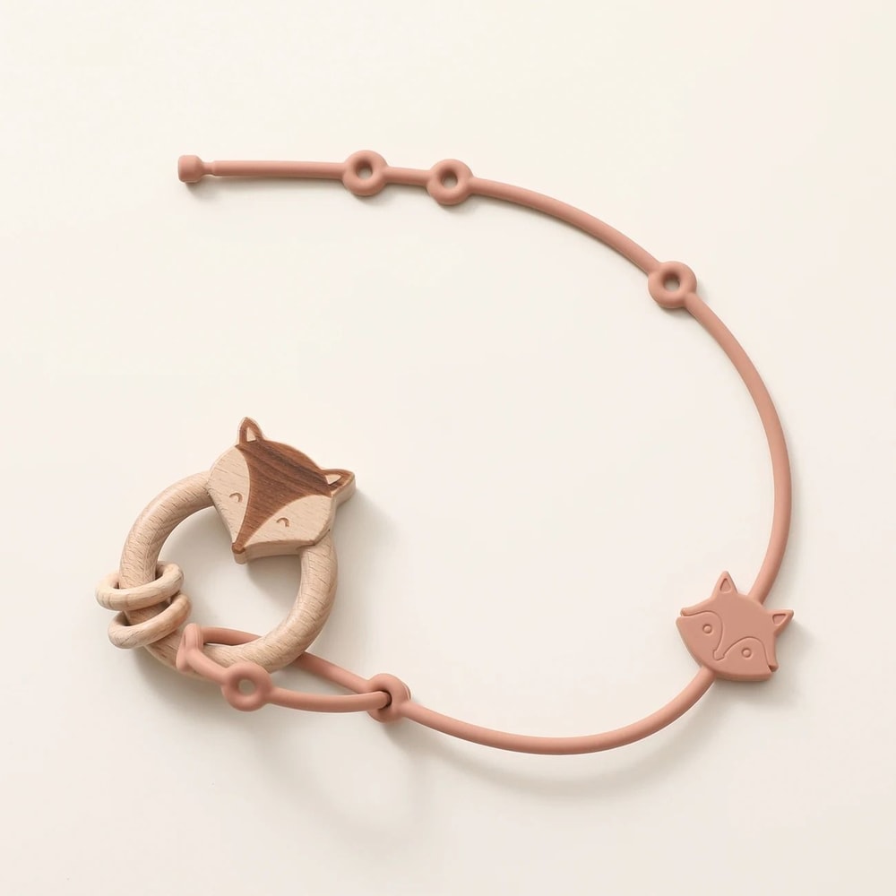 Silicone AntiLost Cartoon Animal Pacifier Chain Set Six Pieces 4