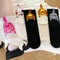 Cartoon Cat Egg Couple Mid Calf Cotton Socks One Size 3