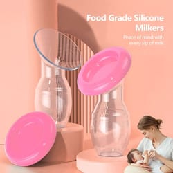 portable silicone hand breast pump with dust cap