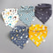 5 Piece Pure Cotton Triangle Scarf Bib Set 4