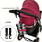 2 Piece PU Leather Stroller Hook Set With 360 Degree Rotation 0
