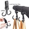 2 Piece PU Leather Stroller Hook Set With 360 Degree Rotation 3