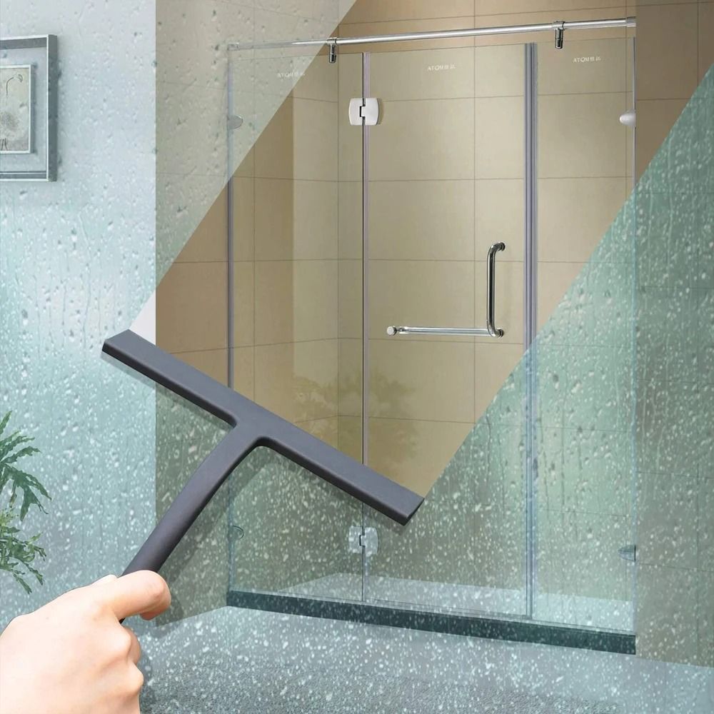Matte Black Silicone Squeegee For Shower Glass And Windows 2