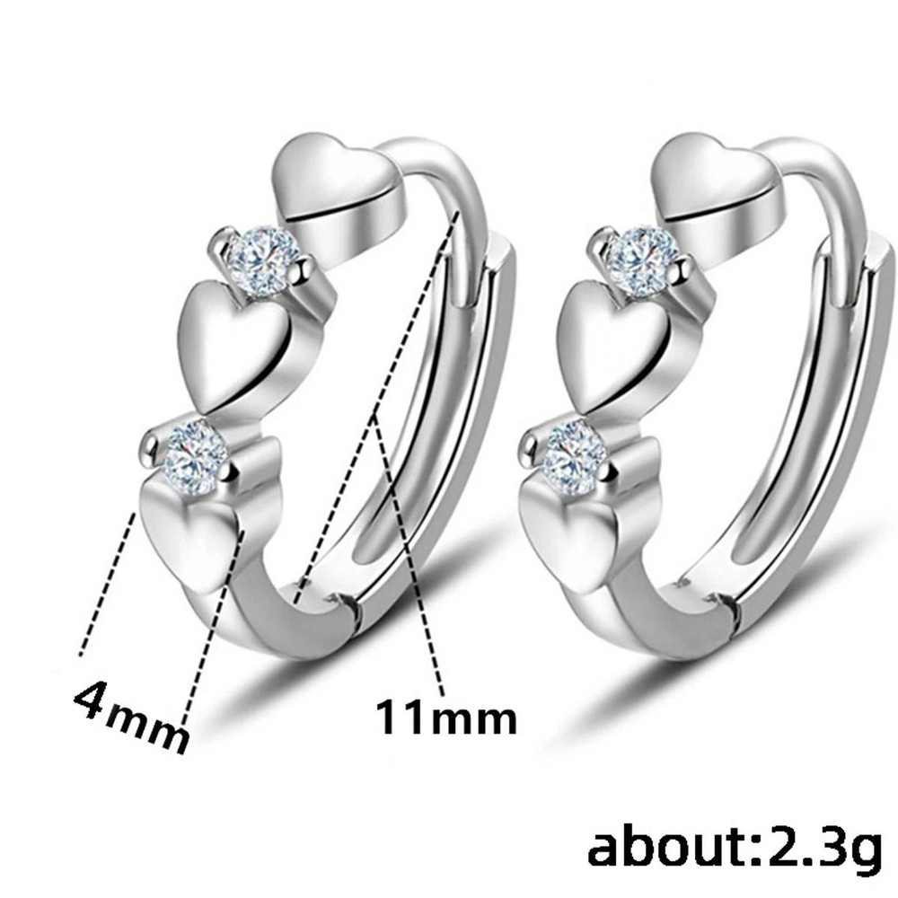 Stylish Heart Hoop Earrings 1