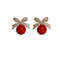 Sparkling Pearl Bow Stud Earrings 5