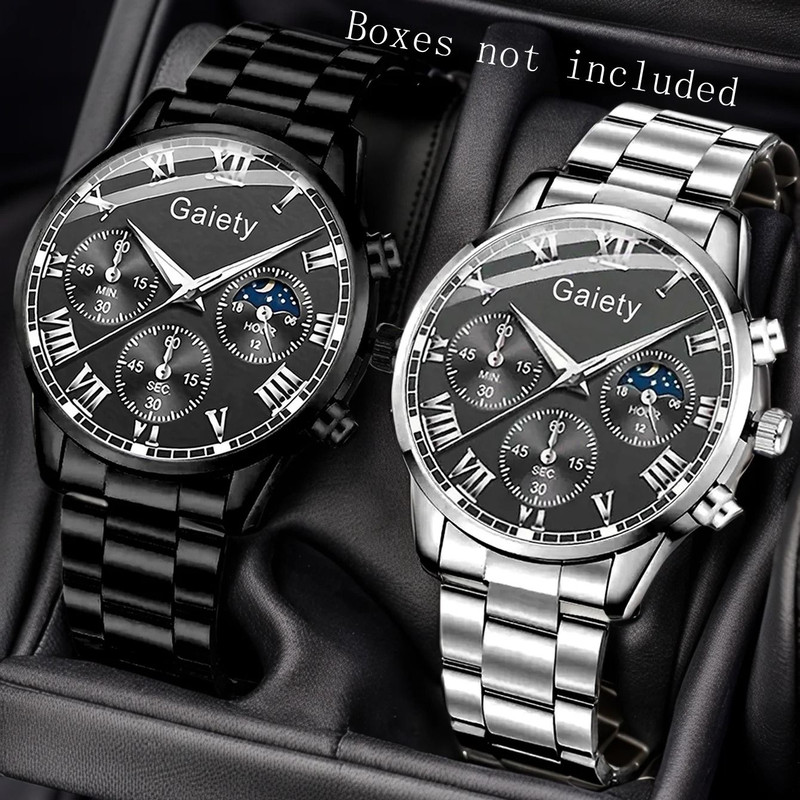 Elegant Leather Couple Watch Set 11