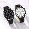 Elegant Leather Couple Watch Set 2