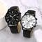 Elegant Leather Couple Watch Set 3