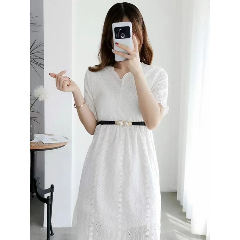 Elegant Pearl Buckle Elastic Waist Belt 2