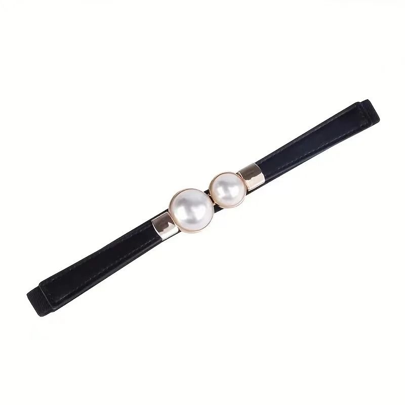 Elegant Pearl Buckle Elastic Waist Belt 5