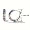 Trendy Colorful Hoop Earrings Set 2