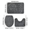 Stone Pattern Bathroom Mat Set 6