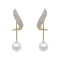 Elegant Pearl Crystal Tassel Earrings 1