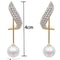 Elegant Pearl Crystal Tassel Earrings 3