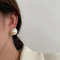 Elegant Gold Tone Pearl Stud Earrings 0
