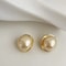 Elegant Gold Tone Pearl Stud Earrings 2