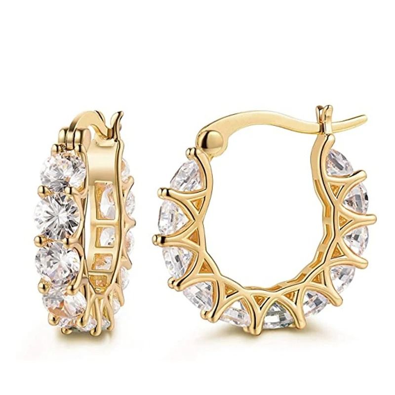 Dazzling Crystal Hoop Earrings 0