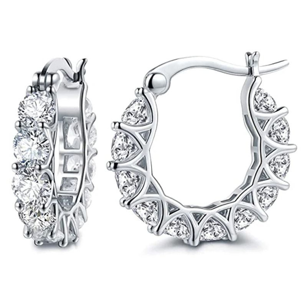 Dazzling Crystal Hoop Earrings 1