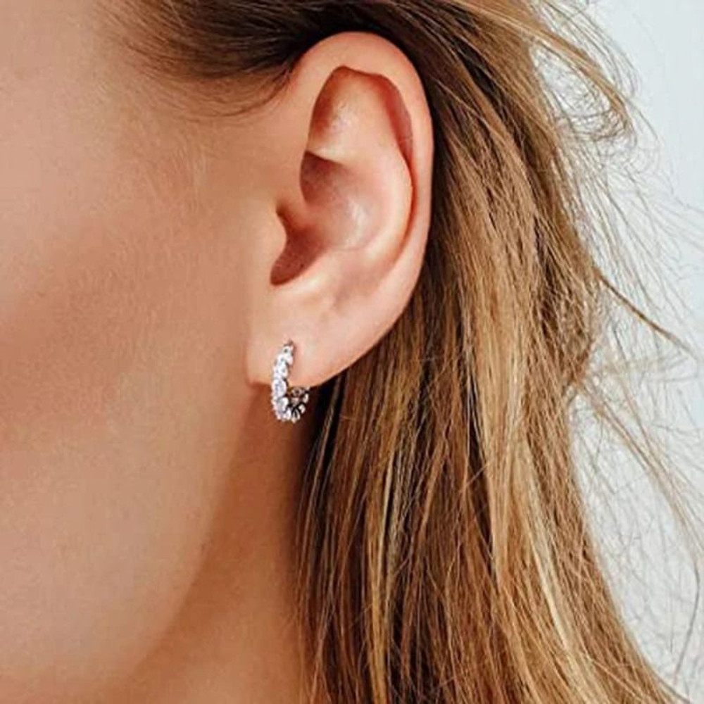 Dazzling Crystal Hoop Earrings 5