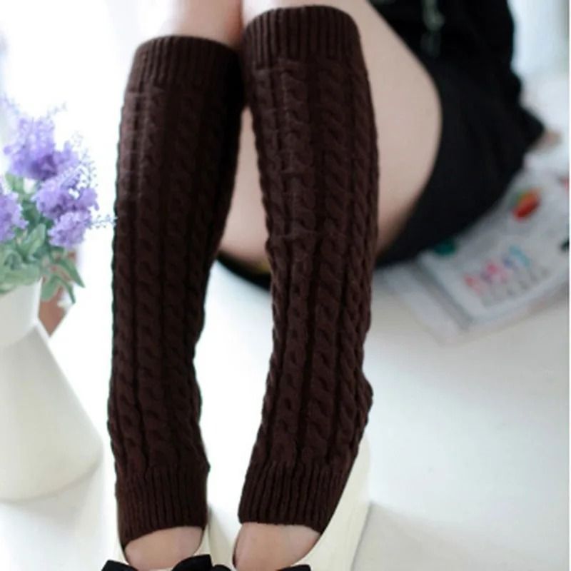 Cozy Knit Floral Leg Warmers 1