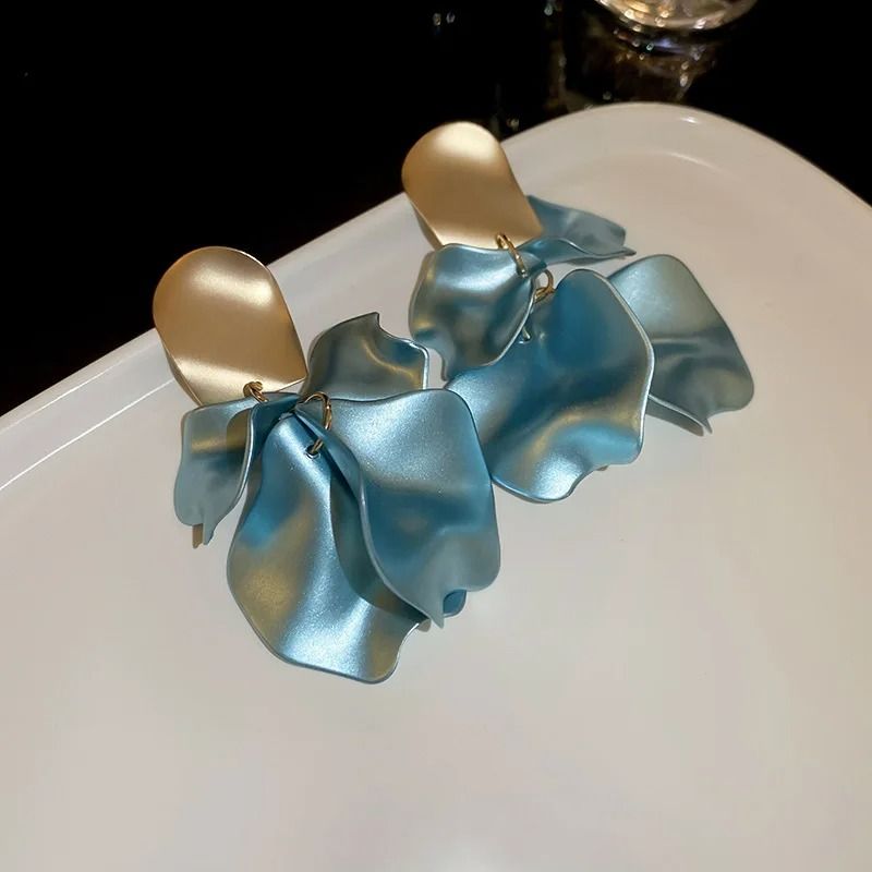 Colorful Petal Tassel Earrings 16