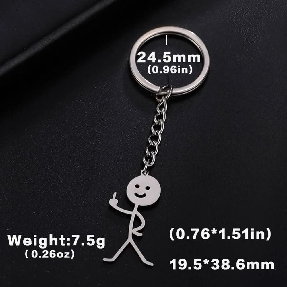 Funny Stickman Keychain Set 6
