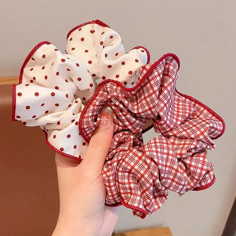 Colorful Plaid Hair Scrunchie Set 2