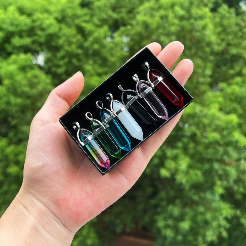 Bullet Shape Chakra Crystal Bead Set For Jewelry Making And Home Decor 6