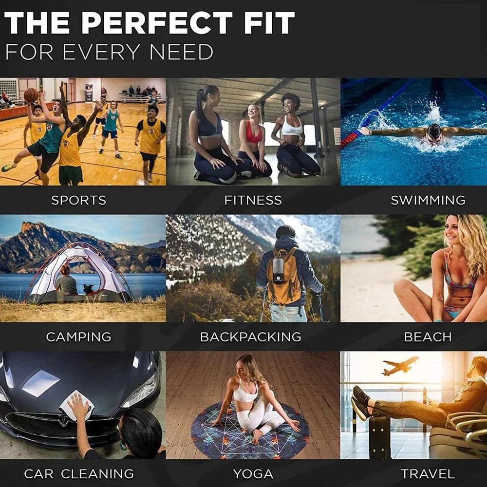 Ultra Absorbent Microfiber Sports Towel Quick Dry Compact 4