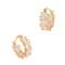 Korean Style Hoop Earrings With Square Crystal Inlay For Women 3
