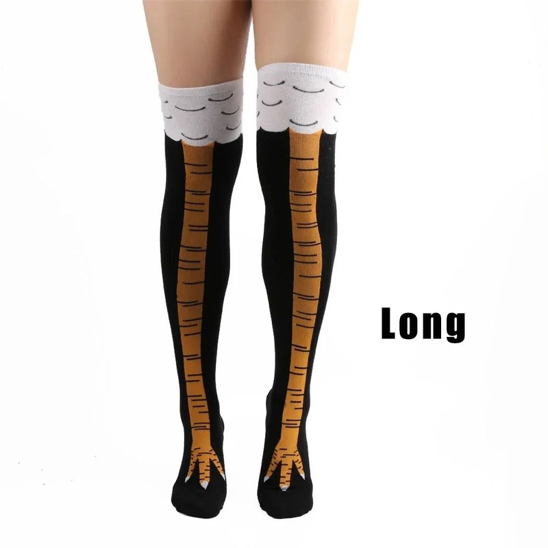 Fun Chicken Print Cosplay Socks With High Flexibility 4