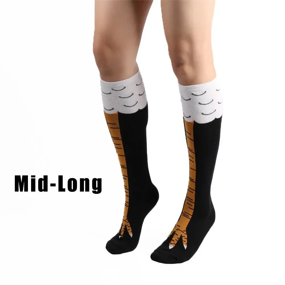 Fun Chicken Print Cosplay Socks With High Flexibility 8