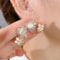 Exquisite Opal Flower Stud Earrings With Pearl And Crystal Accent 11