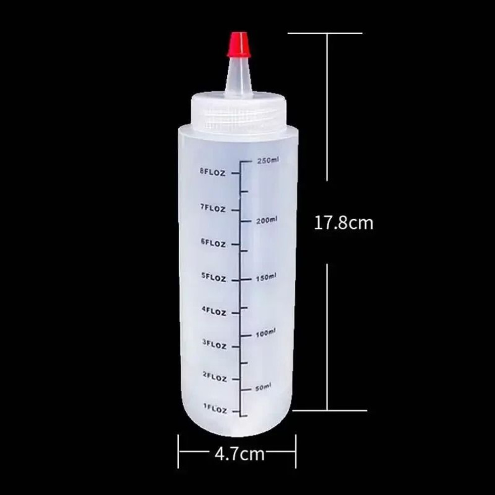 Plastic Squeeze Bottle With Needle Nose Scale For Kitchen Sauce And Oil 7