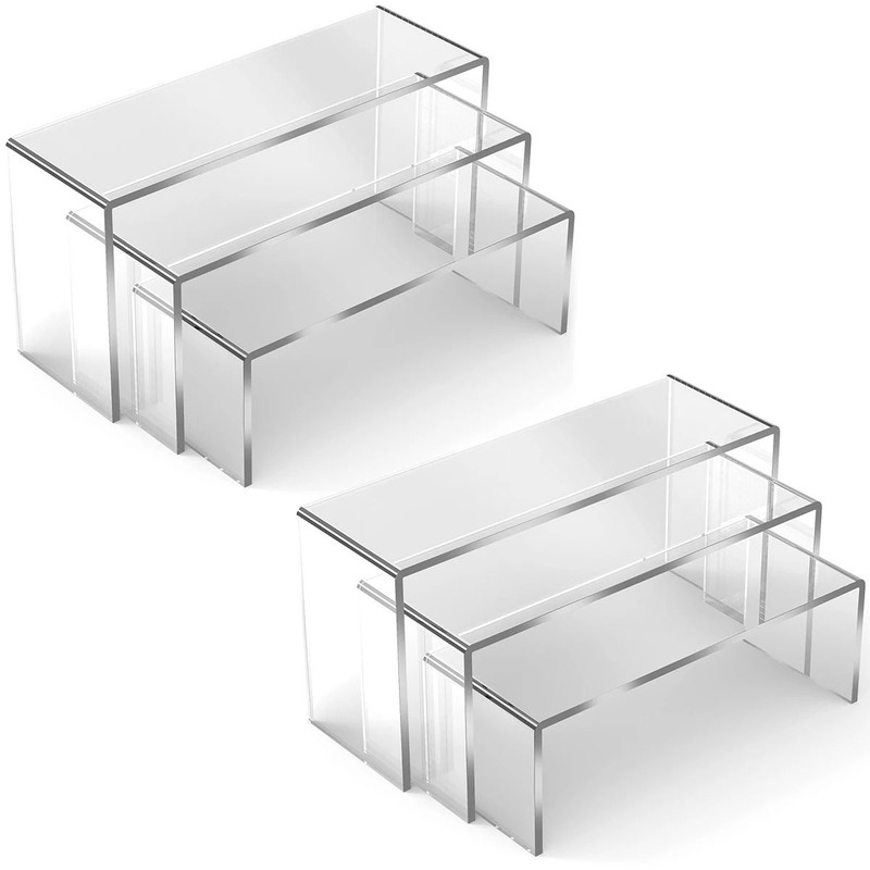 Acrylic Display Stand Set U Shape Storage Shelf For Dessert Or Jewelry 7
