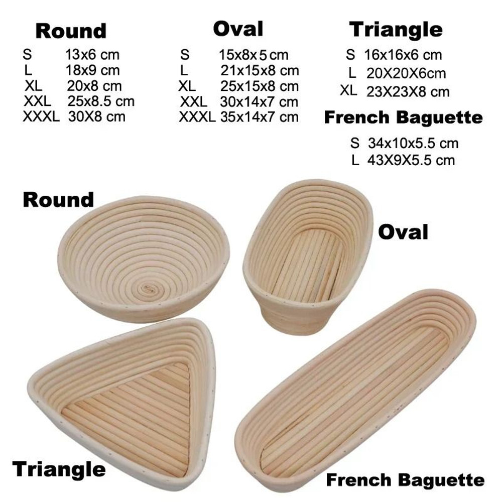 Rattan Bread Proofing Basket Set For Dough Fermentation And Sourdough Baking 3